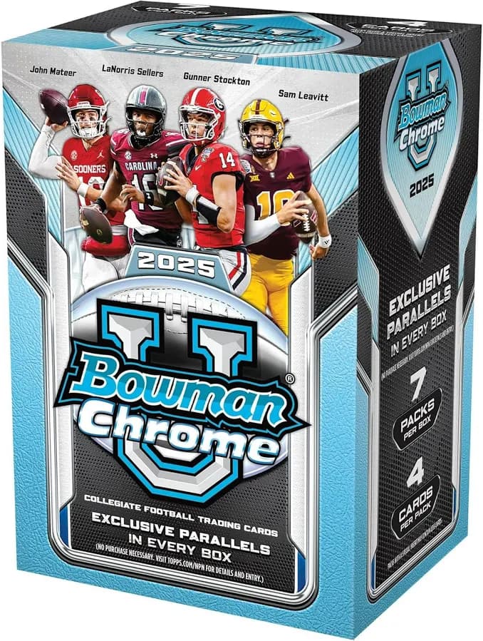 2025 Bowman University Chrome Football Blaster Box — nfl