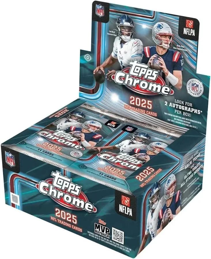 2025 Topps Chrome Football Jumbo Box — nfl